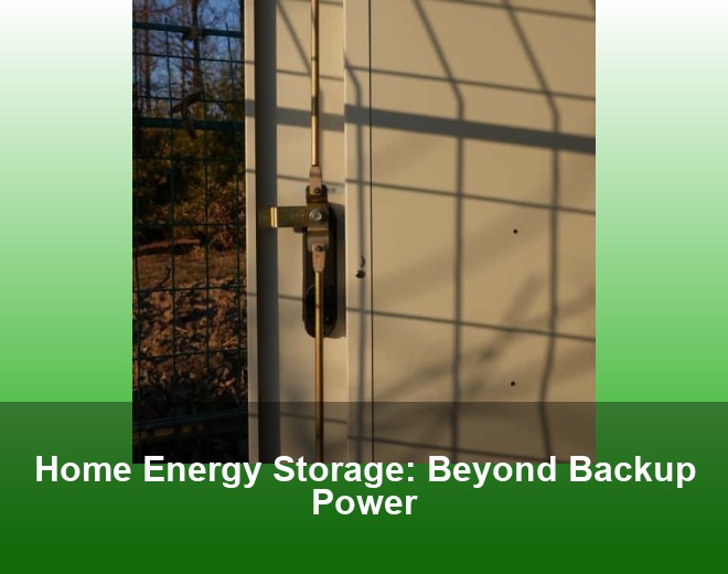 Home Energy Storage: Beyond Backup Power
